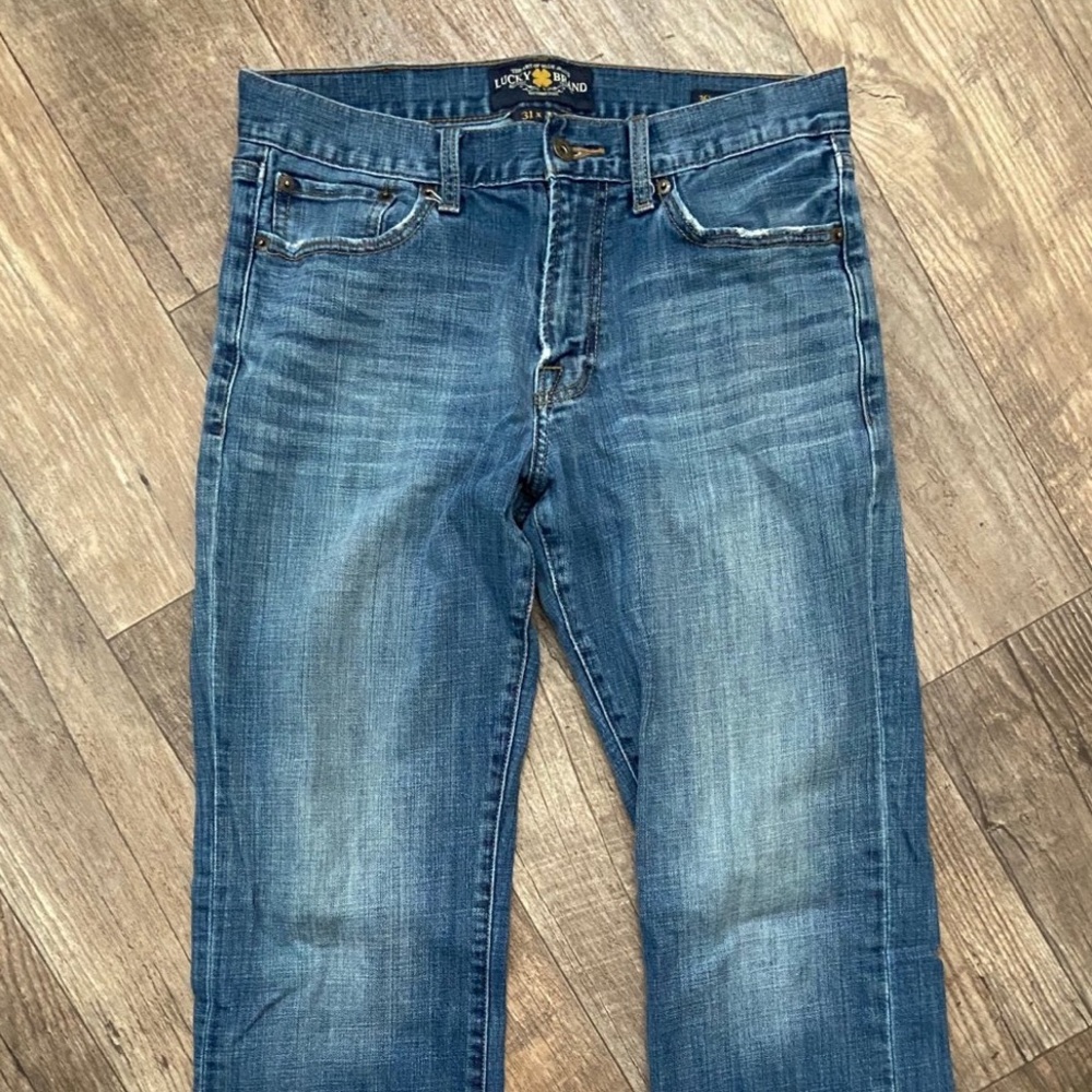 Lucky Brand 361 vintage Straight Jeans Blue Denim 31x32 Levi's Low Mid rise